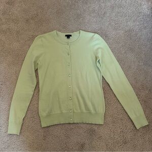 Ann Taylor Factory Light Green Cardigan